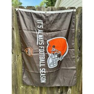 CLEVELAND BROWNS Season Ticket Holder  Always Football Season BANNER FLAG 4’x3’